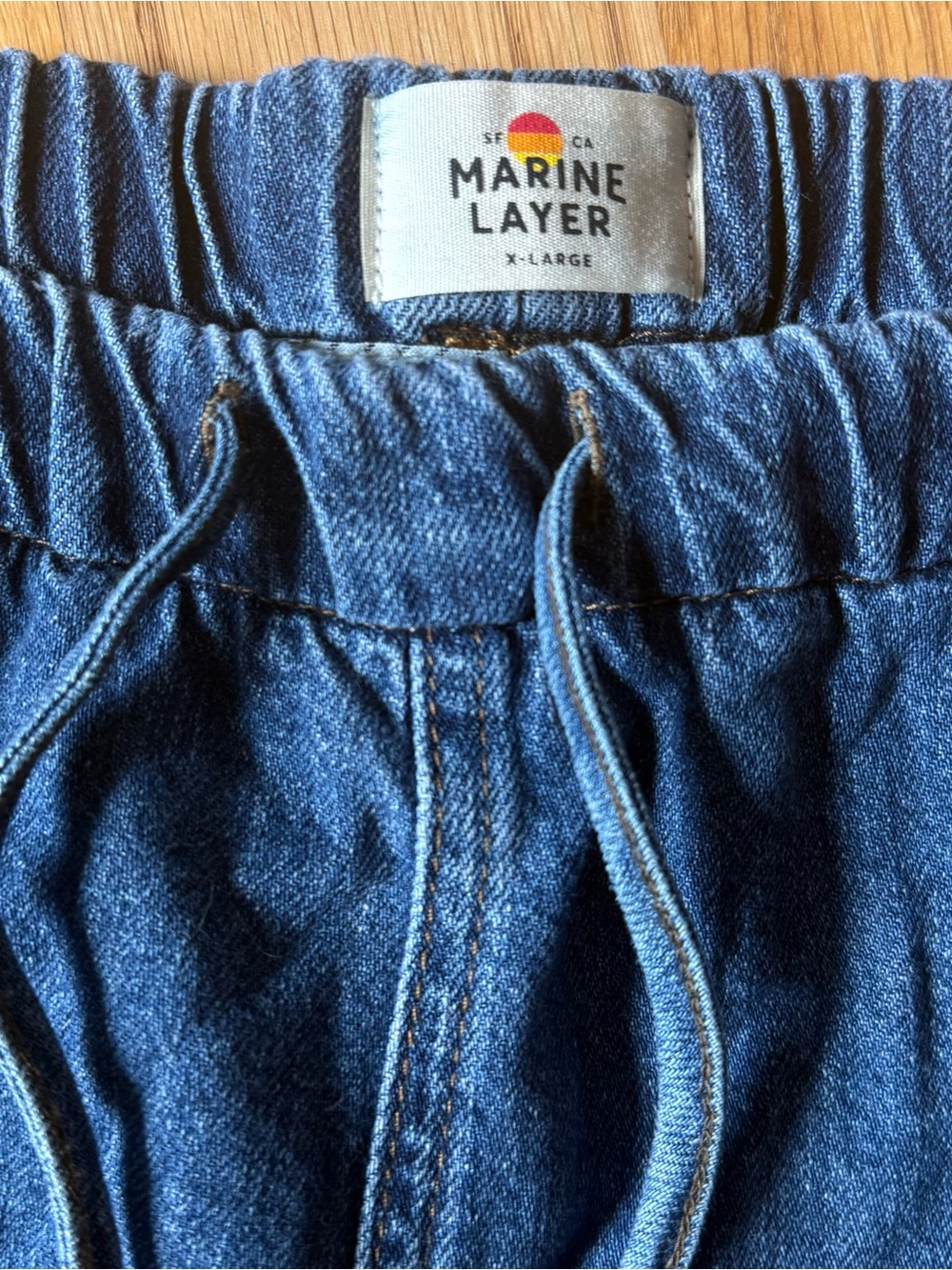 Drawstring Denim Pants - Picture 5 of 6